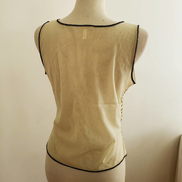 Sequined Shift Top by Escada. Gold & Grey / Tagged Large - Picture 7 of 8